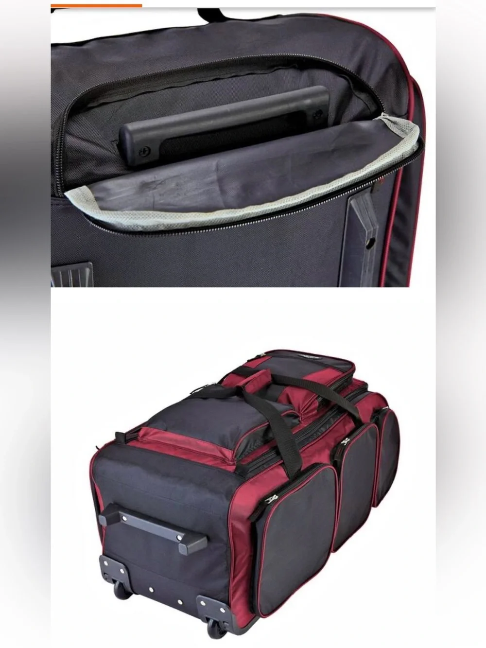 Travelers Club 30 in. Multi-Pocket Upright Rolling Duffel Bag luggage Handle